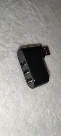 Uniwersalny mini obrotowy 3-portowy koncentrator USB 3.0 + 2.0
