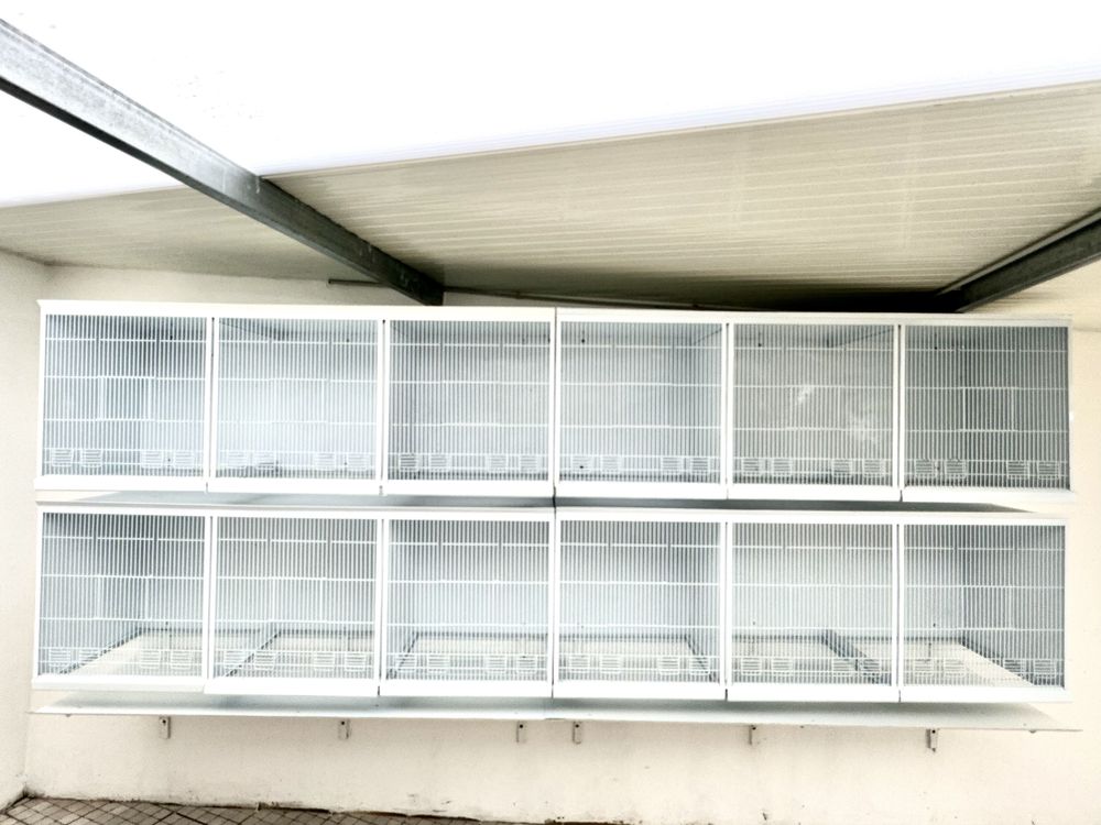 2 viveiros de 4 metros cada um com 12 buracos