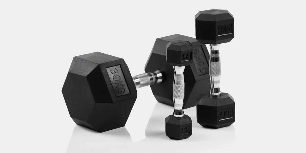 Zestaw hantli HEX 1-10 kg ze stojakiem HAMMER
