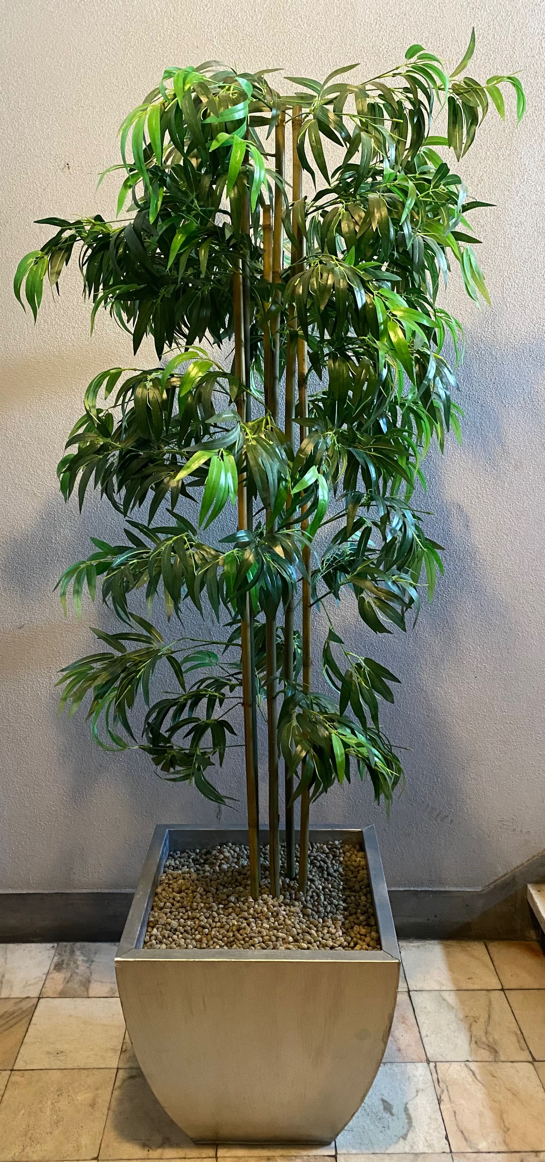 Bambu decorativo com vaso