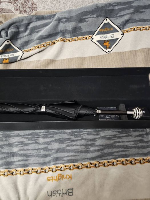 Pasotti зонт с тростью в стразах