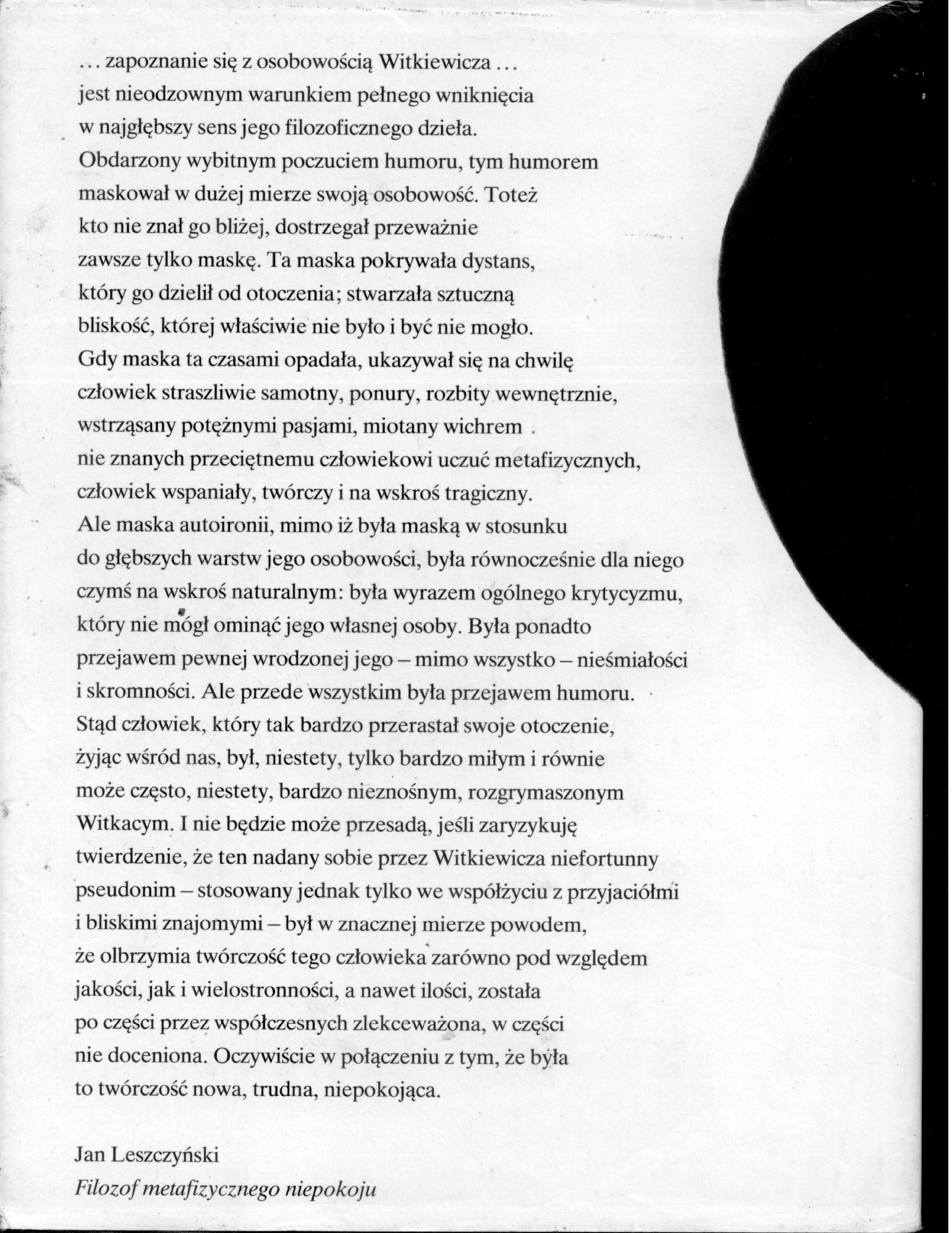 Anna Micińska "Witkacy. Życie i twórczość"
