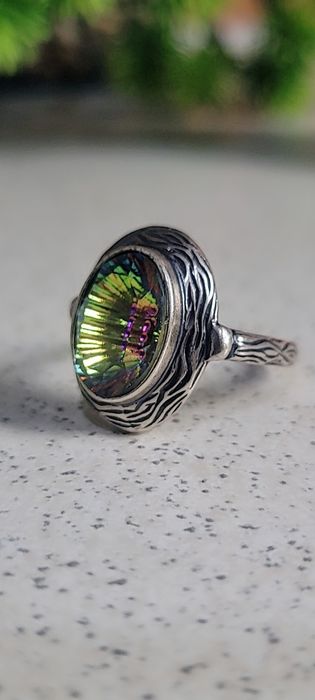 Srebrny pierścionek 925 z topazem