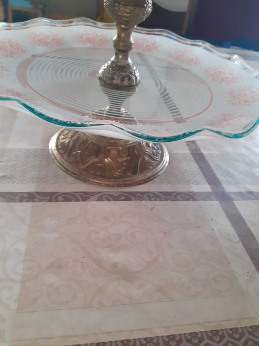 Fruteira vidro antiga