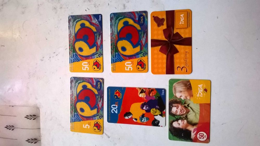 karty sieci komórkowych uzupełniających stan konta - 33 szt