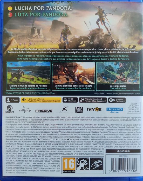 Jogo PS5 Avatar semi-novo