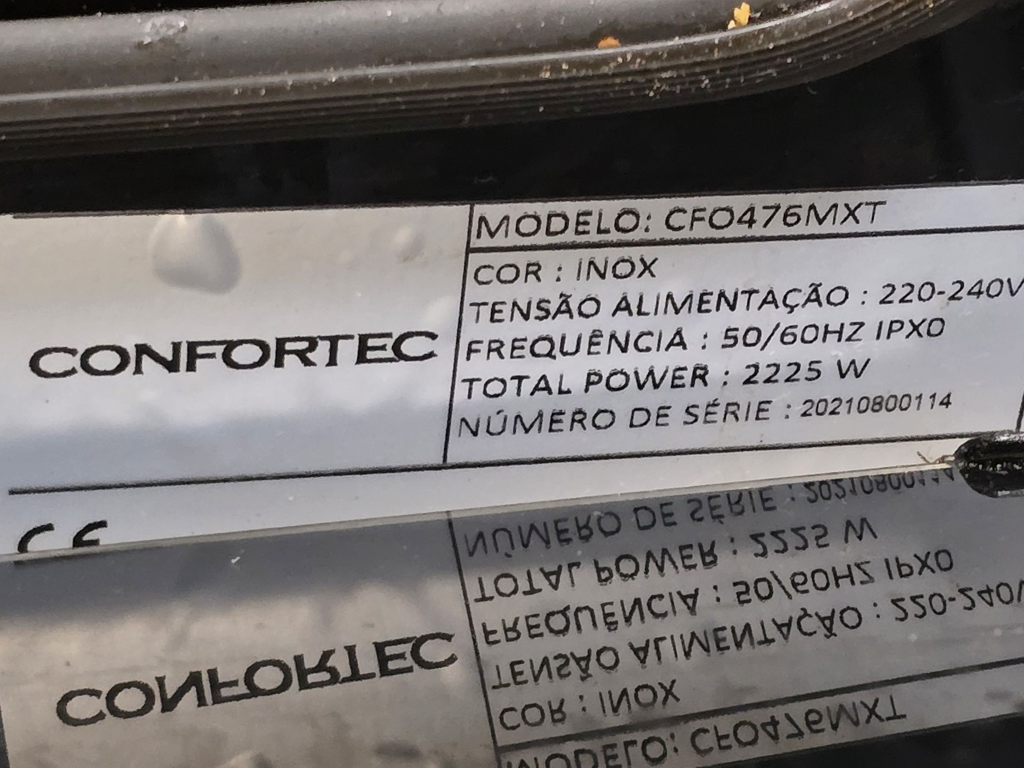 Forno Eléctrico Confortec Ventilado Inox.