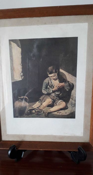 Quadro antigo_O Jovem Mendigo, de Bartolomé Estebam e Murill
