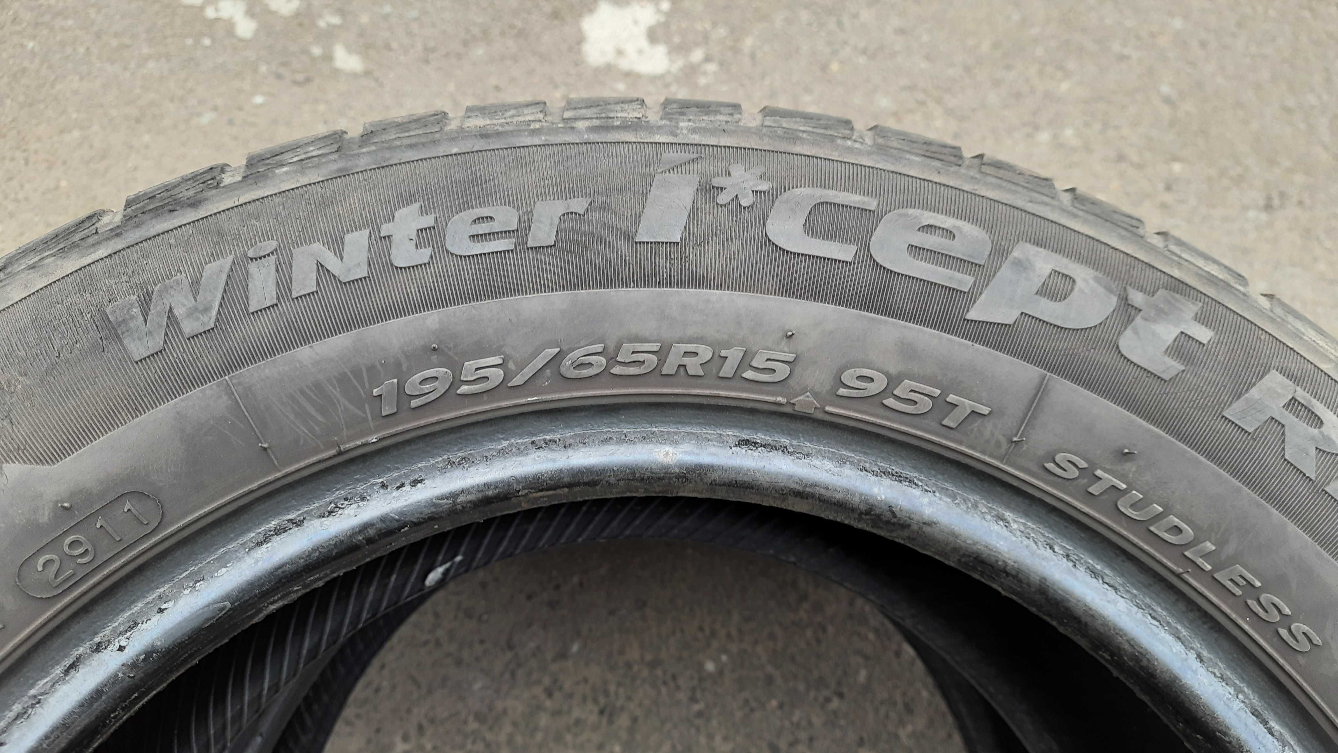 Шины зимние Корея,Hankook Winter 195/65R15.Б/У 4 шт.хорошее состоянии