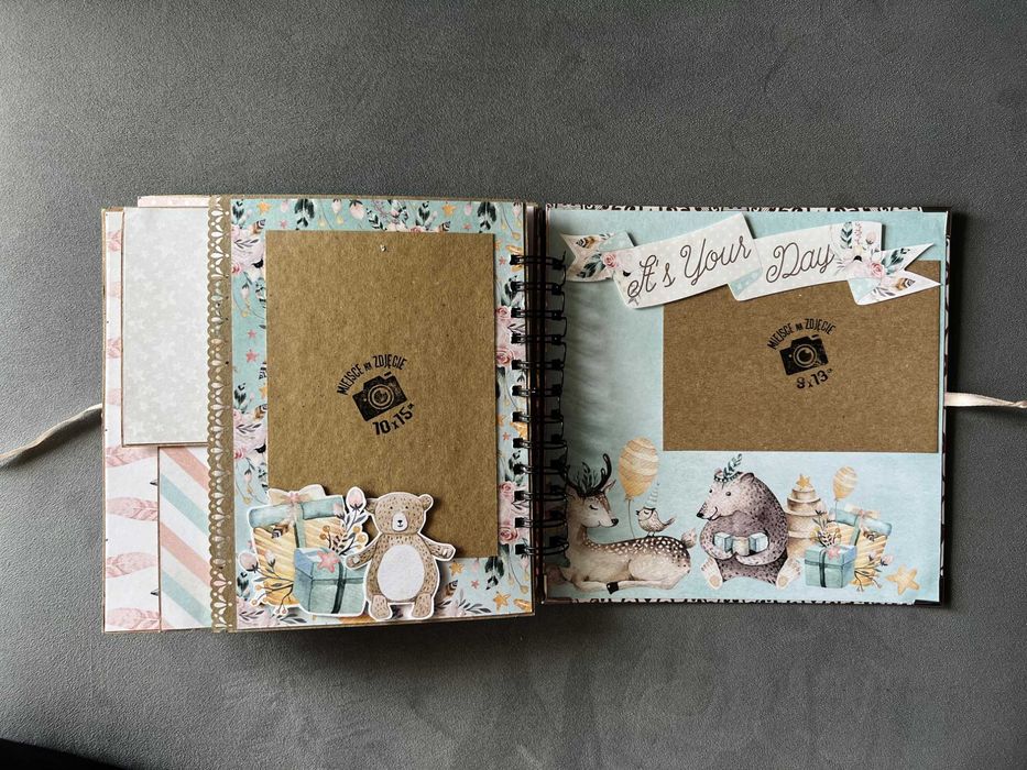 Album na zdjęcia prezent roczek dziewczynka narodziny scrapbook