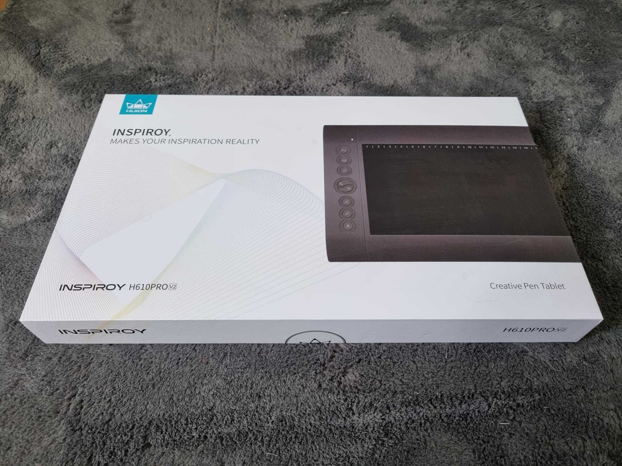 Tablet graficzny Huion 610 PRO v2 – jak nowy!