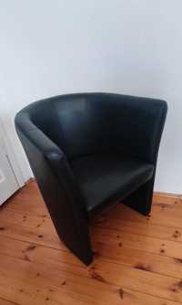 Fotel Campari - czarny,  ekoskóra