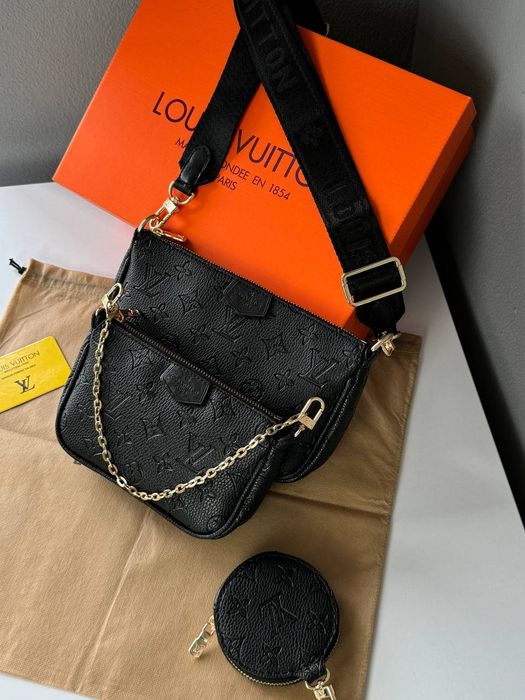 Жіноча сумочка Louis Vuitton Pochete Multi BLACK
