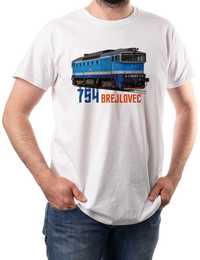 Koszulka T-shirt z nadrukiem Lokomotywa 754 BREJLOVEC, rozmiar XXL