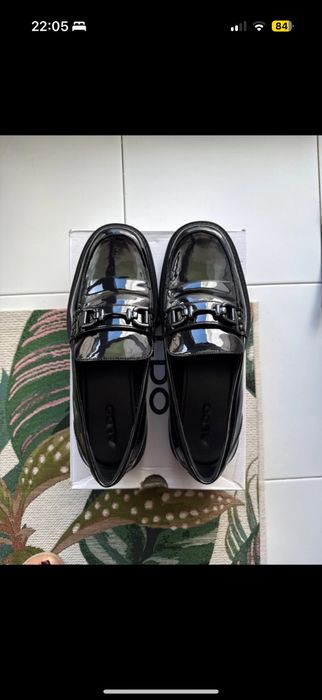 Mocassin Preto Verniz Aldo