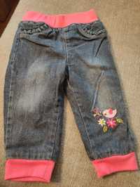 Spodnie spodenki jeansy w gumkę 80