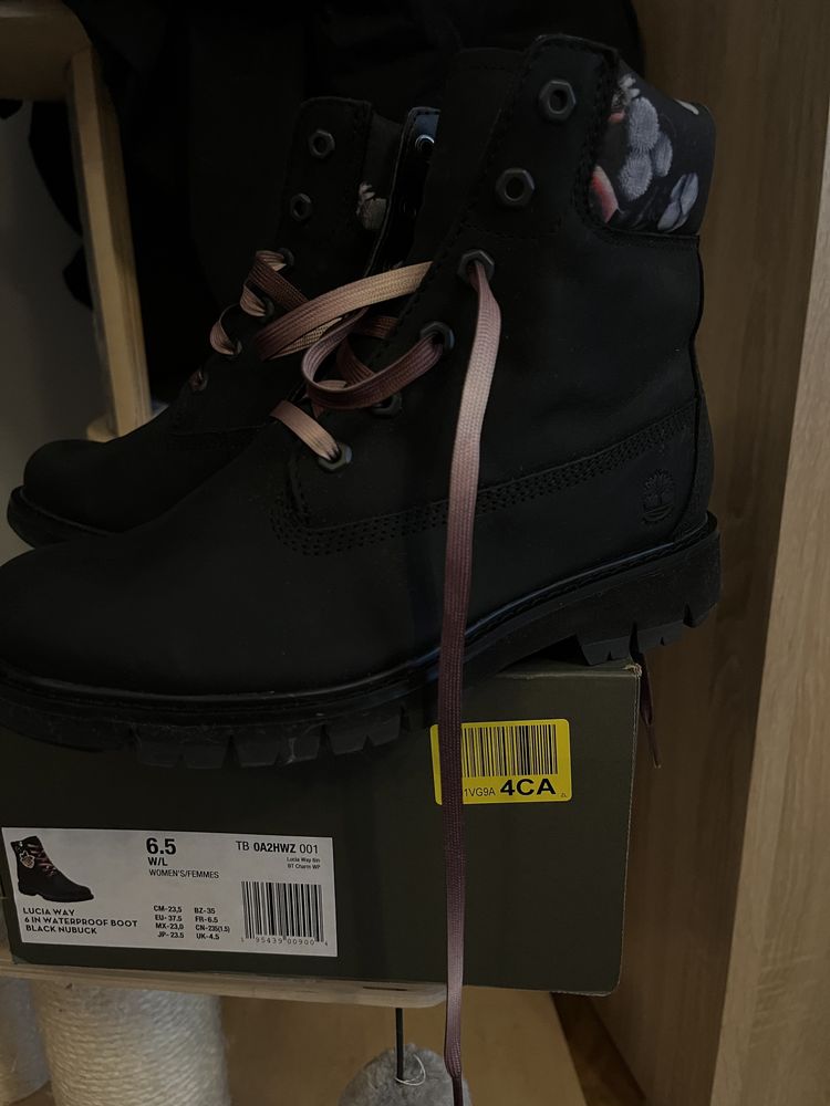 Oryginalne czarne Timberlandy LUCIA 37,5