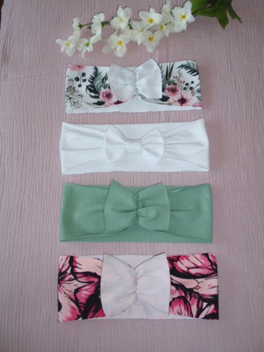 Szeroka opaska na głowę dziecięca ~~ turbanowa ~~ hand made