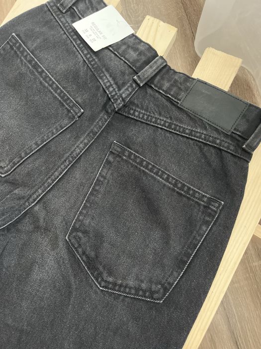 Джинси чорні жіночі зара zara прямі вільного крою 40 42