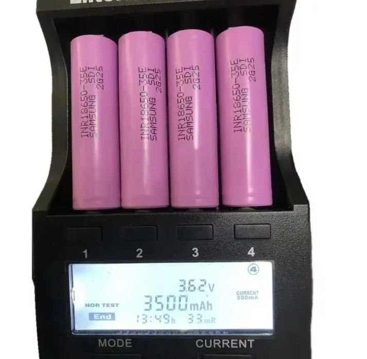 Аккумулятор Li-Ion (INR18650-35E) для фонарика, с выпуклым плюсом