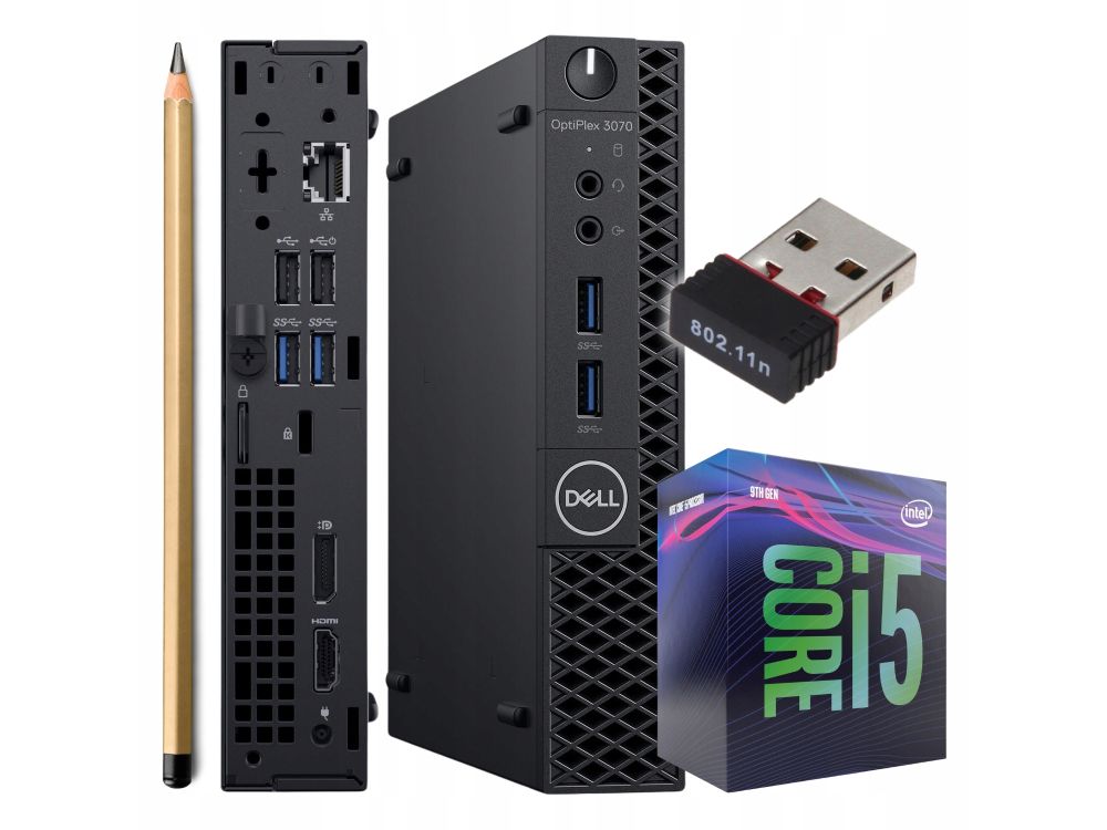 Komputer Dell Optiplex 3070 Tiny I5 9GEN 512SSD/16GB Win11 miniPC
