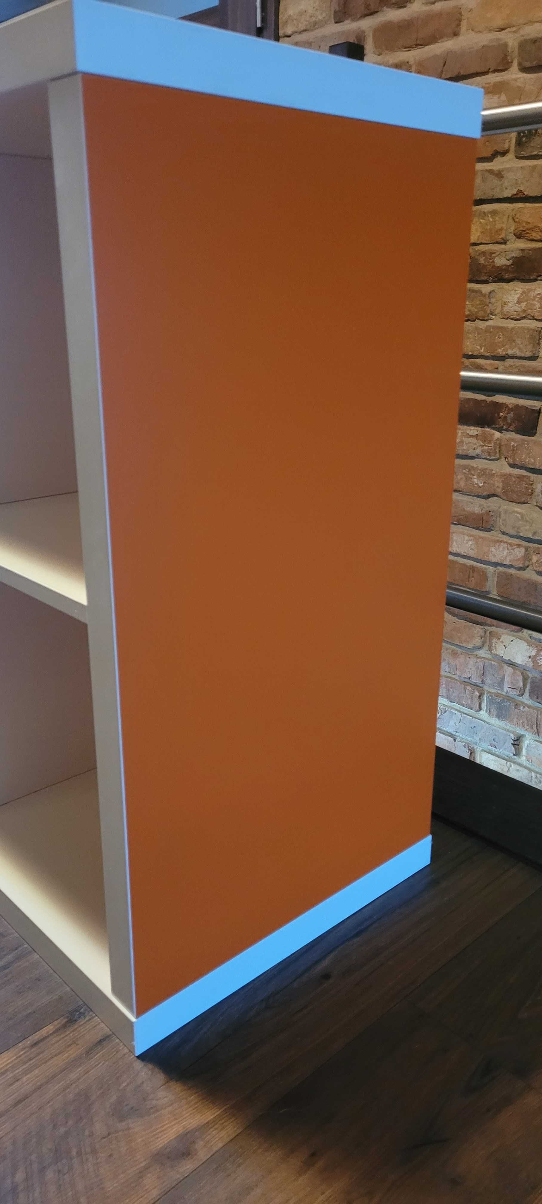 Ikea kallax 77x77x39 biało-pomarańczowy! Tanio!