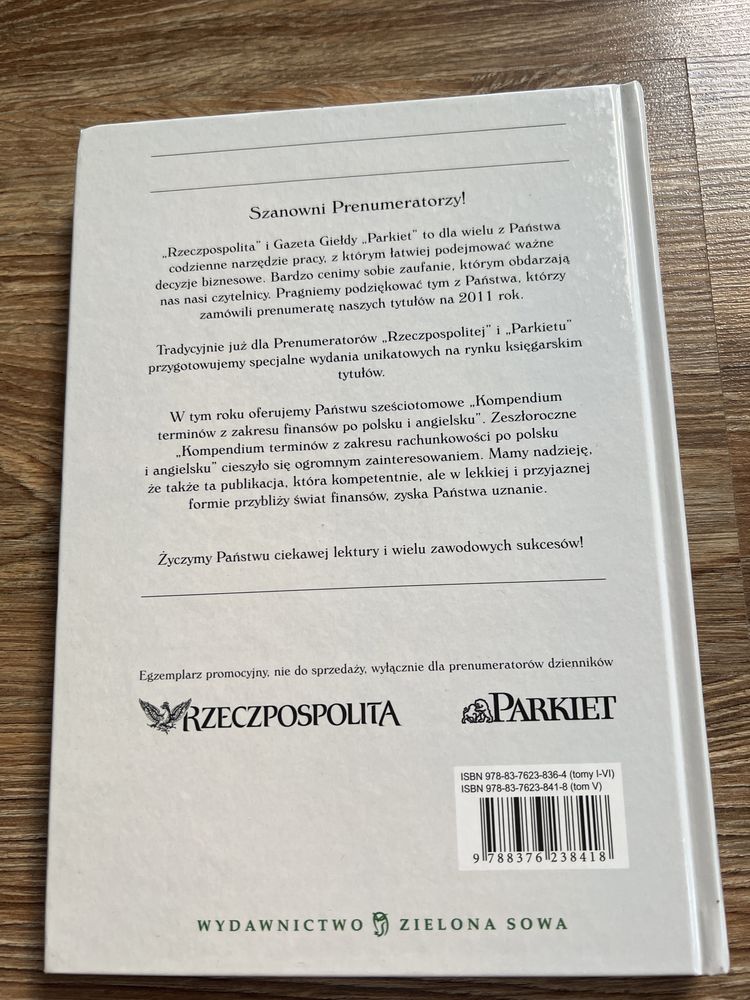 kompendium terminów z zakresu finansów po polsku i angielsku tom 5