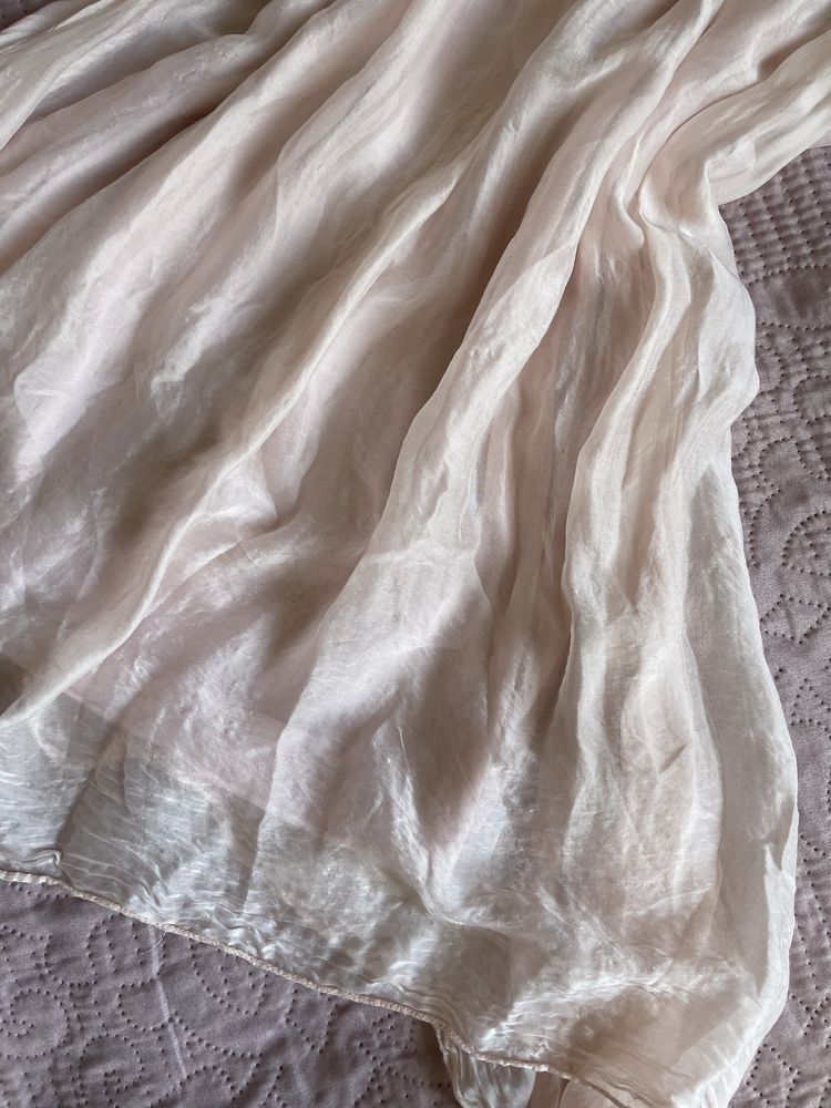 Top jedwabny pudrowy róż włoski coquette cute balletcore