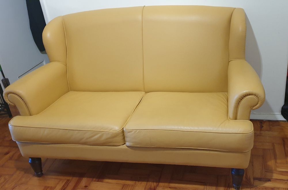 Sofa de pele genuina