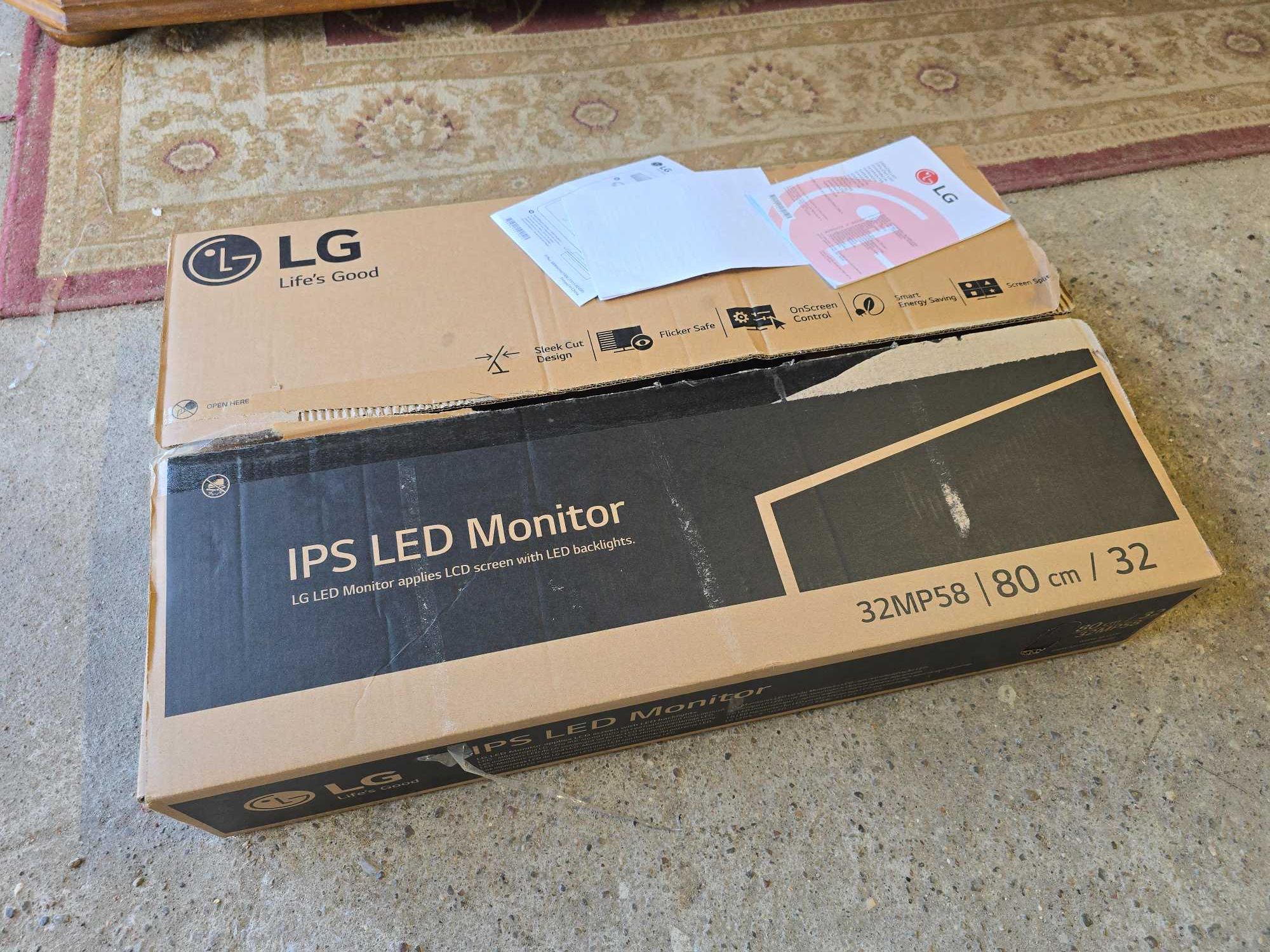 Duży monitor LG 32 cale, stan idealny jak nowy, oryginalny karton