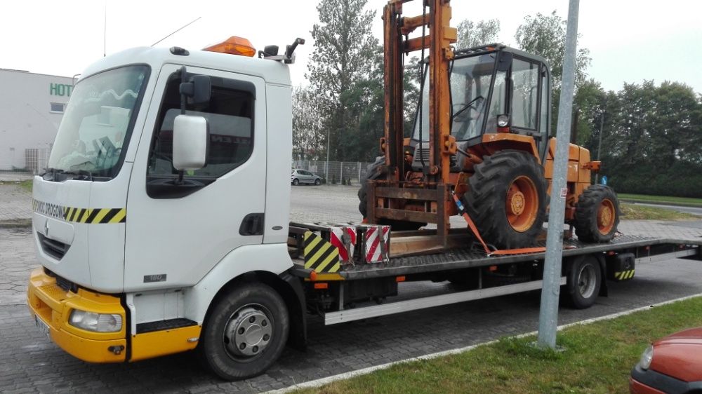 Laweta pomoc drogowa koparka widlak bus kamper przyczepa domek