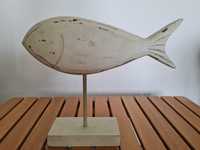 Figurka dekoracyjna drewniana chabby choć ryba Marine Zara Home