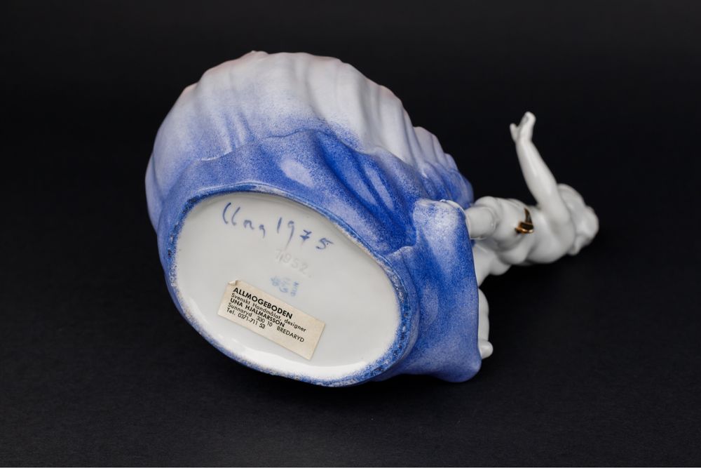 Wagner&Apel Lippelsdorf figurka porcelanowa chłopca z muszlą