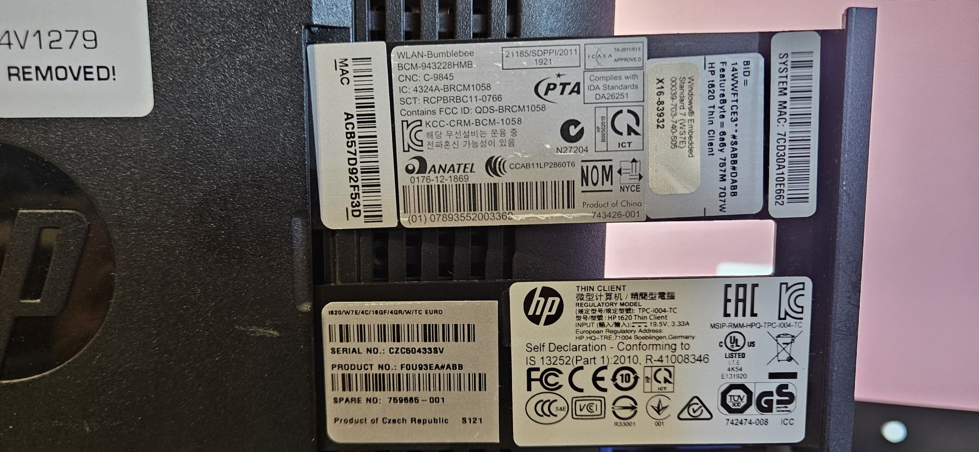 Mini komputer HP T620 quad Core tc android