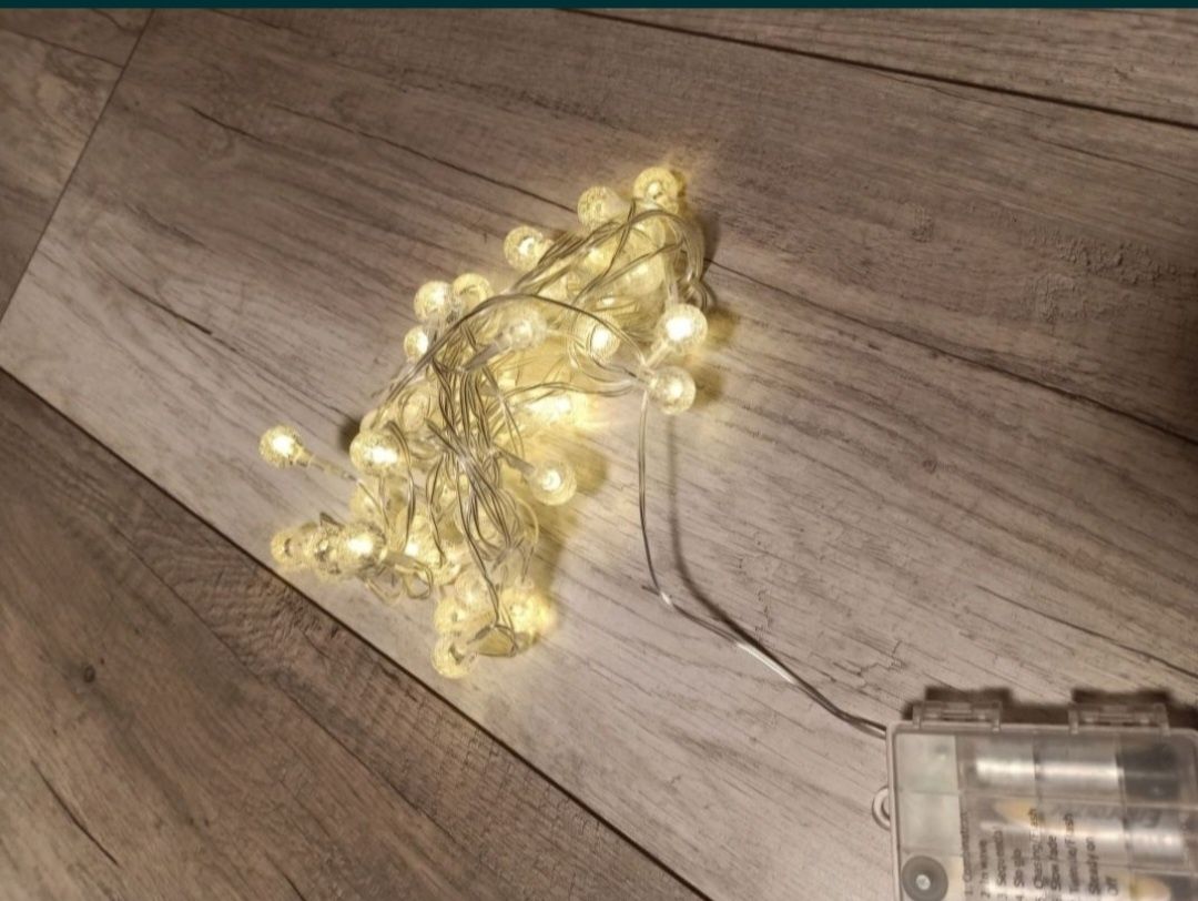 50 LED sznur światet z pilotem wodoodporne do wewnątrz na zewnątrz
