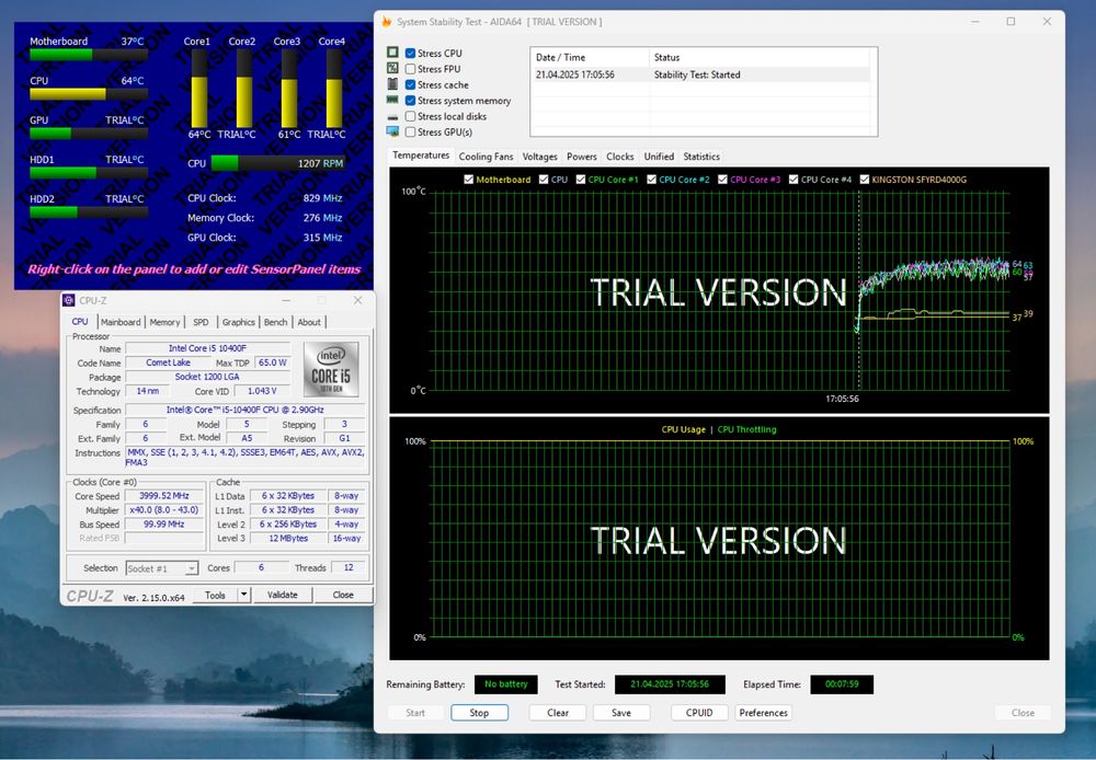 Комплект i5 10400f b460m pro 48gb ram 3000 mhz