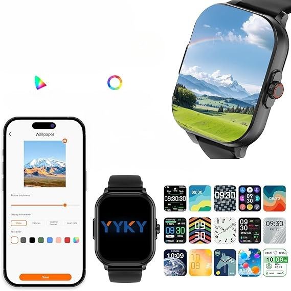 Smartwatch KardioWatch EKG HRV Puls Ciśnienie SPO2 Rozmowy iOS Android