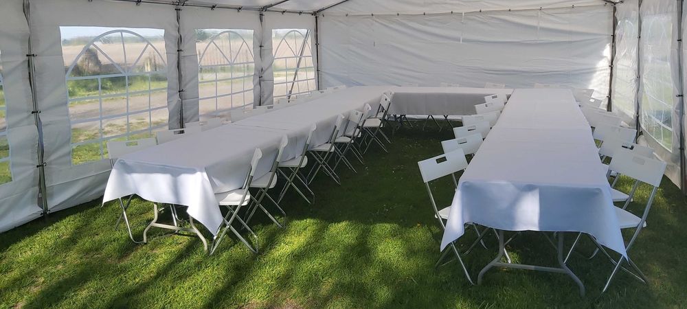 Namiot,event,wypożyczalnia naczyń dmuchańce nagłośnienie piana party