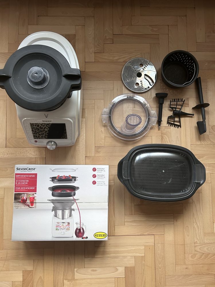 Lidlomix SilverCrest monsieur cuisine connect + szatkownica + sokownik
