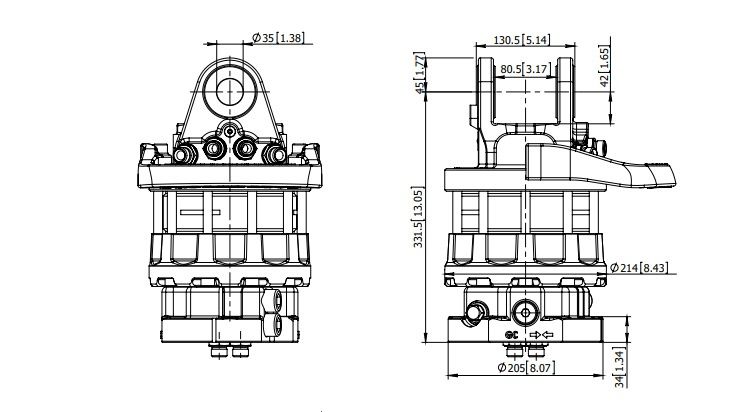 Baltrotors / 10 T / Flansza / Rotator hydrauliczny / Obrotnica / Rotor