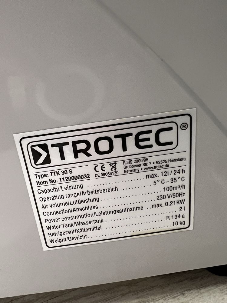Осушувач повітря Trotec TTK 30 S.