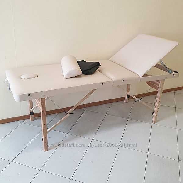 Массажный стол деревянный 3-х сегментный стол для массажа, тату, SPA