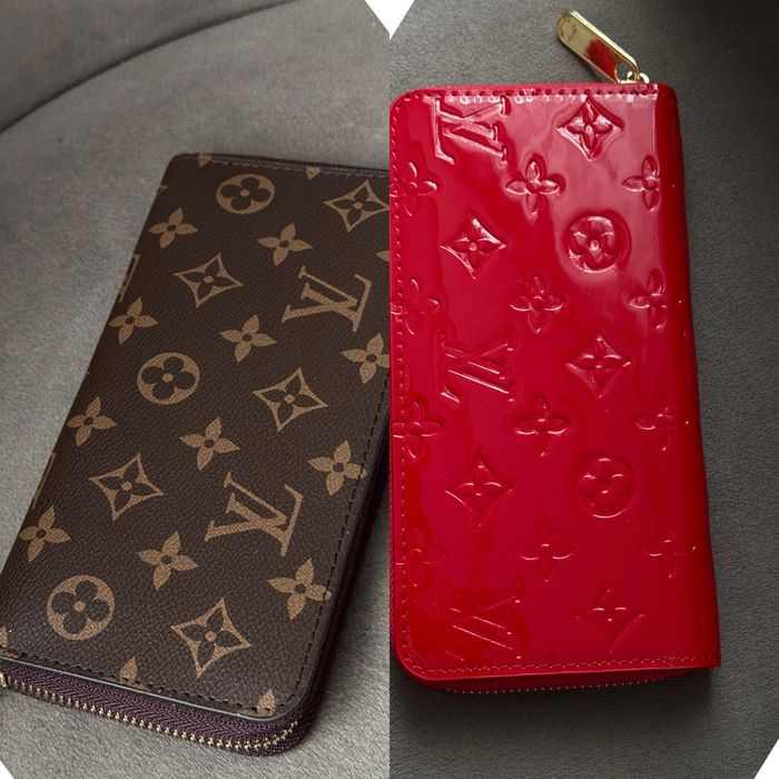 Гаманець портмоне Louis Vuitton червоний і коричневий