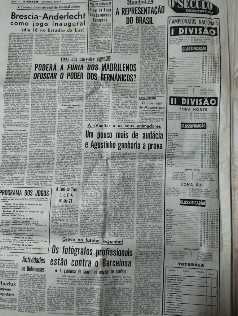 Jornal "O Século" de 15 de Maio de 1974