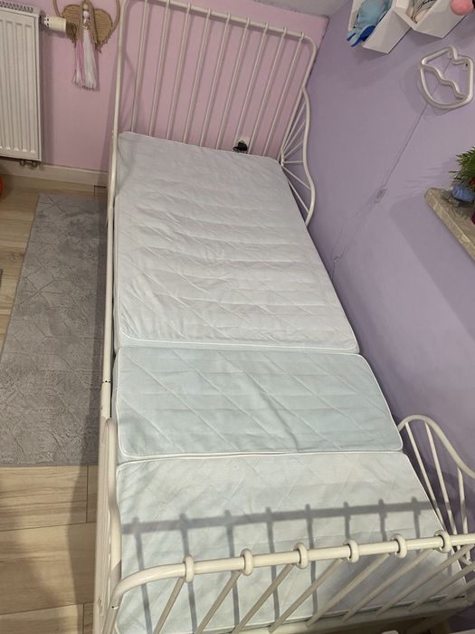 Łóżko Ikea Minnen rosnące z materacem