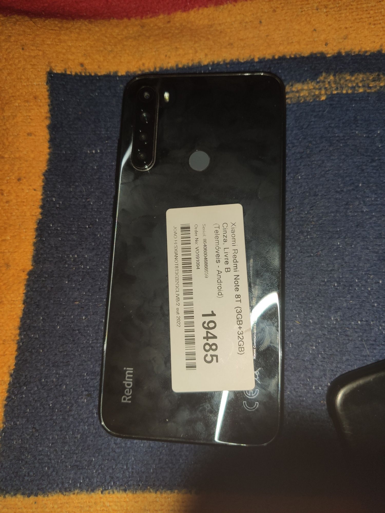 Smartphone xioami redmi note 8T