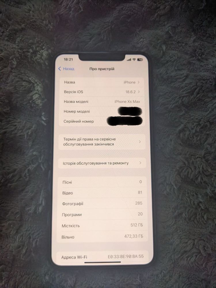 Iphone XS MAX 512Gb