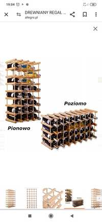 Drewniany regał stojak na wino na 40 butelek