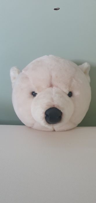 Urso polar de peluche de parede