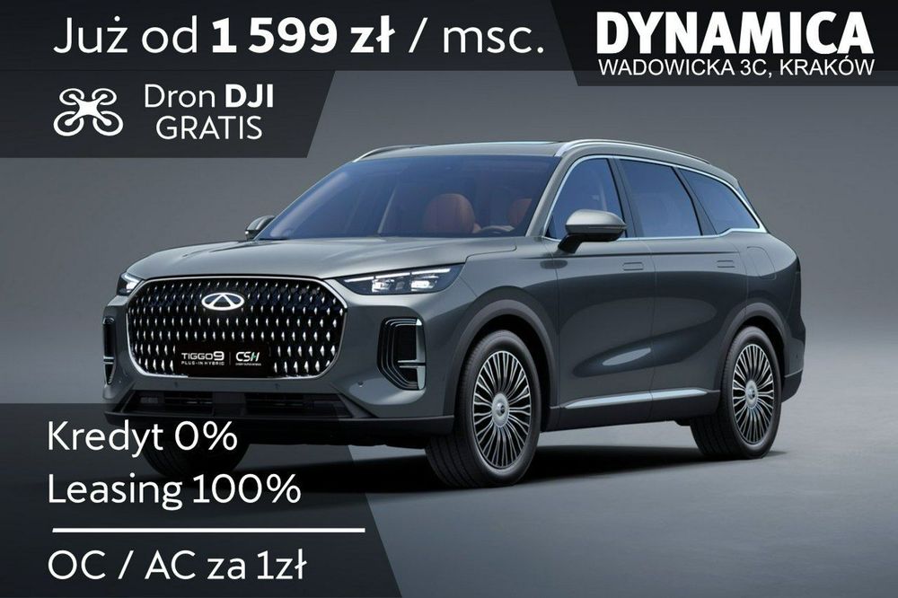 Chery Tiggo 9 PRESTIGE - 428KM - 1.5 T-GDI - Rocznik 2025